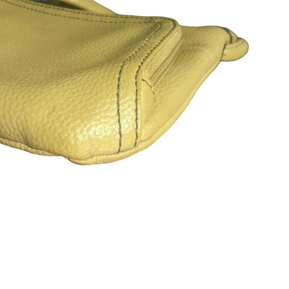 TIGNANELLO Women's Tan Genuine Pebble Leather Multi Pockets Handbag Crossbody - Picture 9 of 10